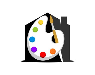 Renkli palet ev logosu