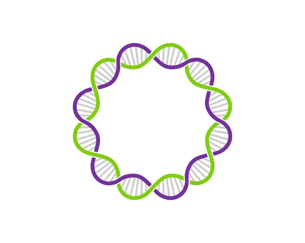 Dna Circolare Con Logo Scientifico — Vettoriale Stock