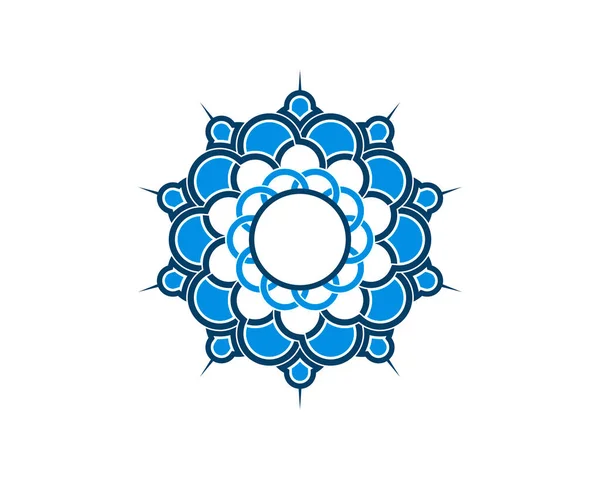 Logo Vettoriale Fiore Blu — Vettoriale Stock
