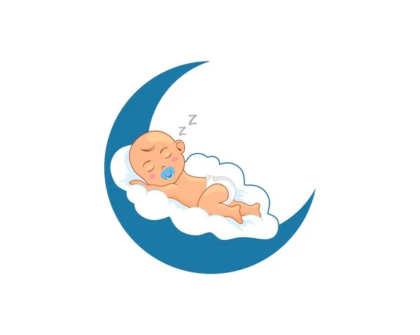 Ay 'da uyuyan zarif bebek