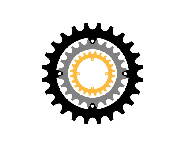 Illustration Vectorielle Vélo Engrenages — Image vectorielle