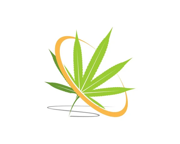 Cannabis Leaf Swoosh — Stock Vector