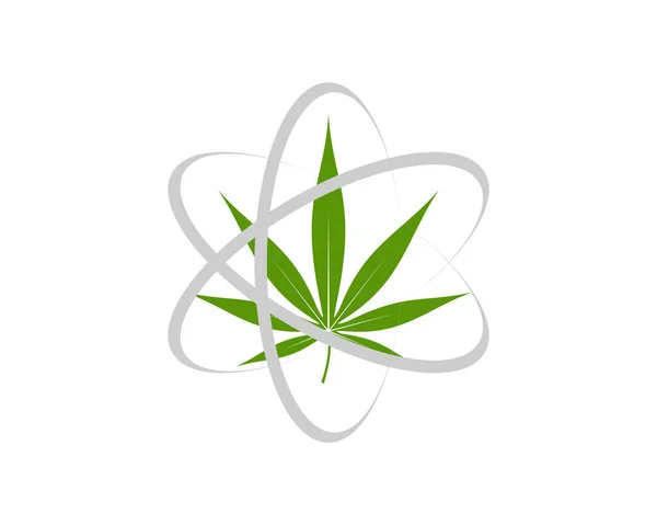 緑の色の大麻科学記号 — ストックベクタ