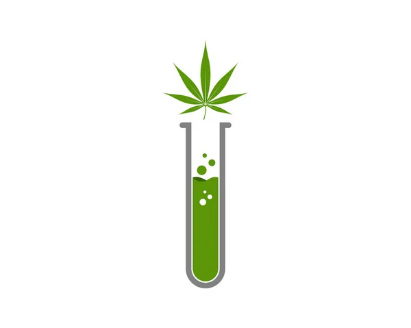 大麻研究室のロゴ — ストックベクタ