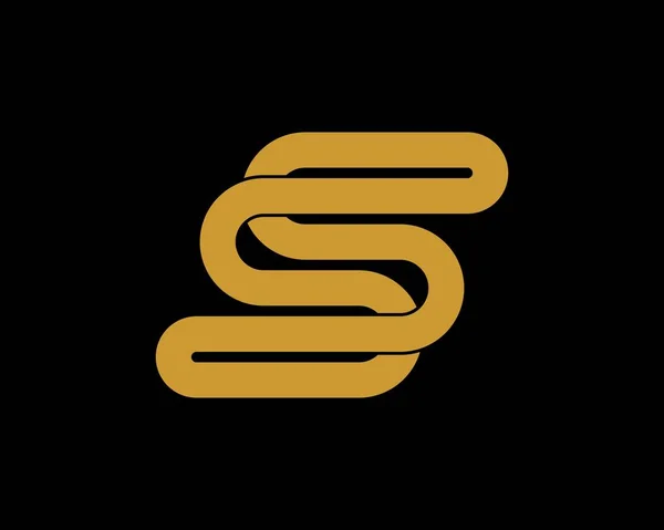 Abstraktes Gold Buchstabe Initial — Stockvektor