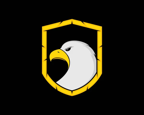 Protección Águila Con Escudo Dorado — Vector de stock