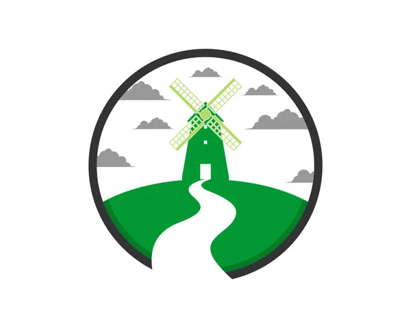 Windmolenparken Het Cirkel Logo — Stockvector