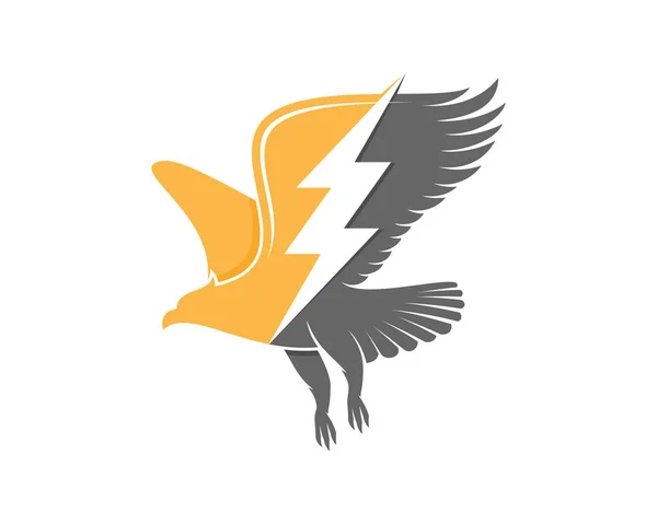 Adlerenergie Mit Elektrischem Symbol Inneren — Stockvektor
