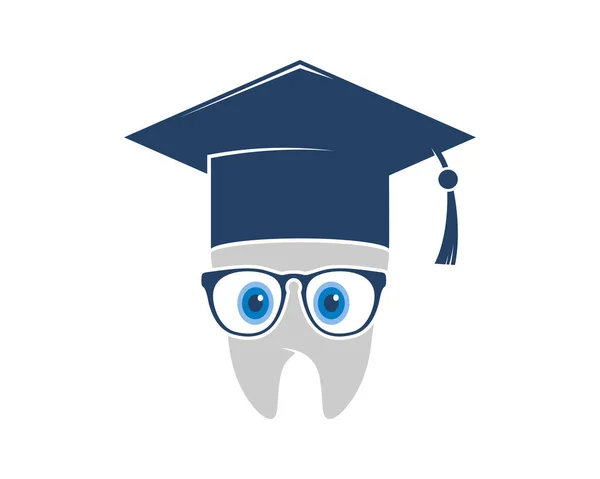 Teeth Graduação Com Óculos Azuis —  Vetores de Stock
