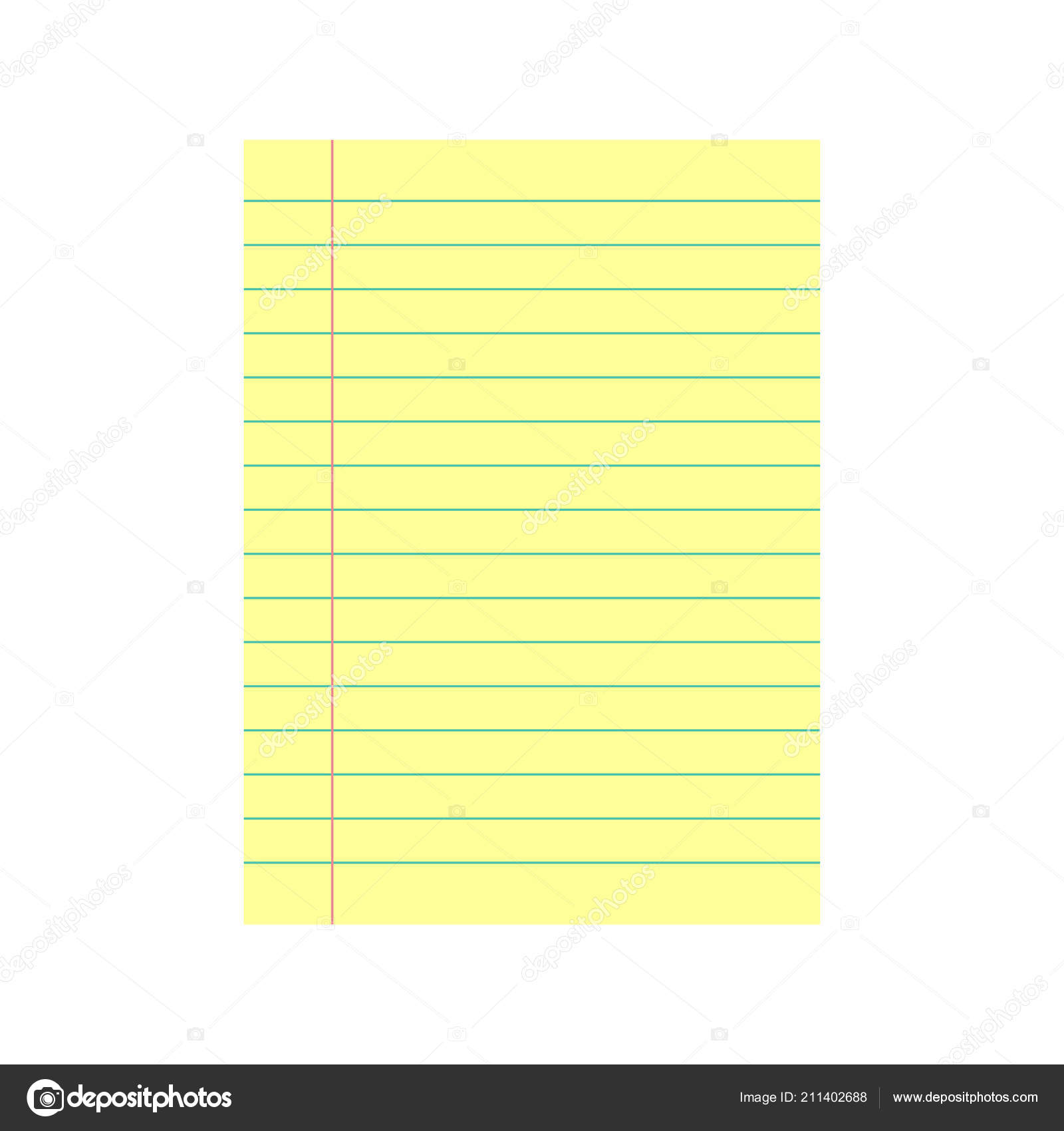 笔记本纸背景 黄色的横格的纸图库矢量图作者:© pupsy 211402688