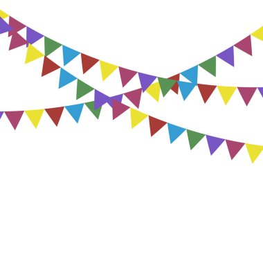 Dekorasyon için vektör parti bayrakları. Festival bayrak. Tatil arka plan. Karnaval 