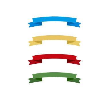 Set düz şeritler afiş vektör