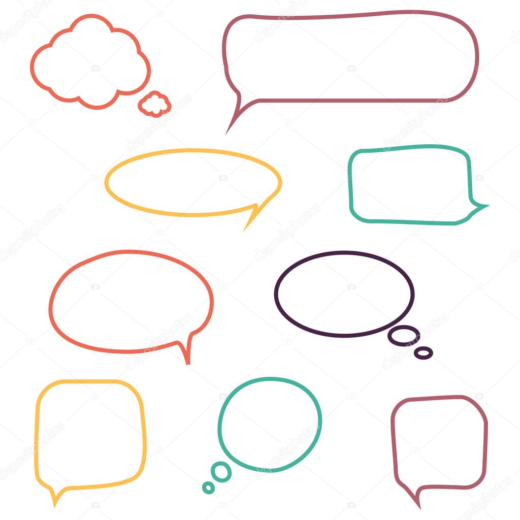 Speech bubbles vector icon