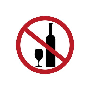 No drinking sign vector icon clipart