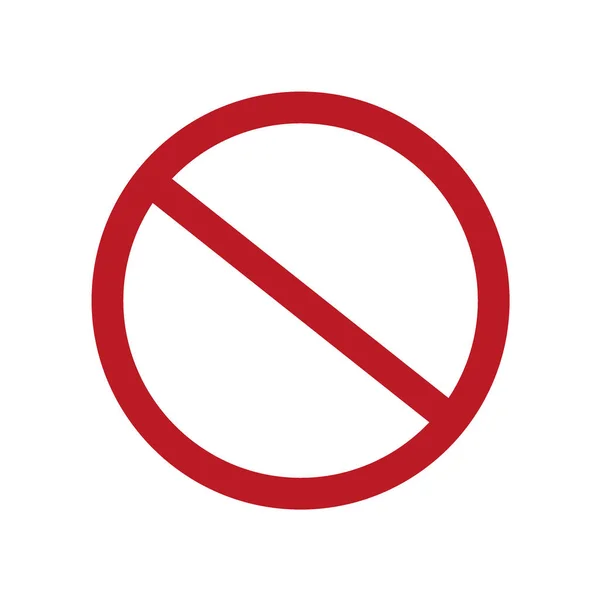 Signo Prohibición Hay Señales Señal Alto Icono Del Vector — Archivo Imágenes Vectoriales