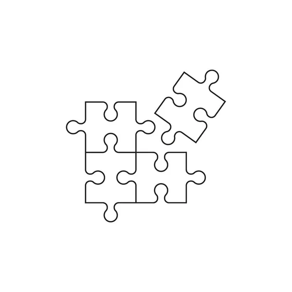 Puzzle Disegno Dell Icona Vettore — Vettoriale Stock