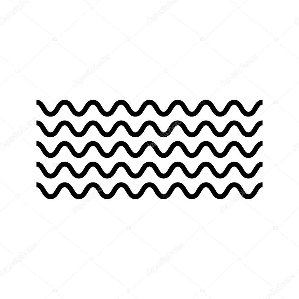 Wave icon vector . Vector abstract background