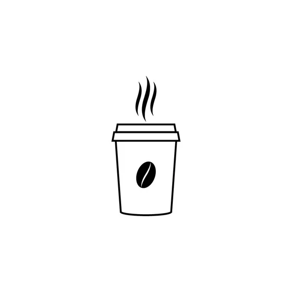 Hot Coffee Cup Vector Icon — Stock Vector