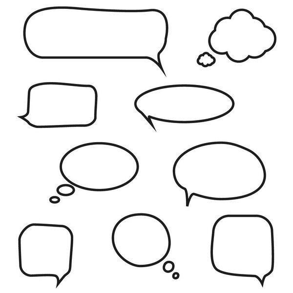 Speech bubbles vector abstract
