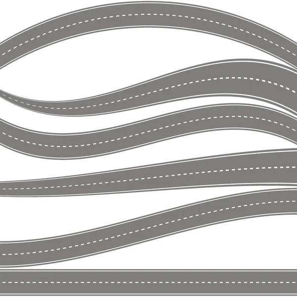 Définir Vecteur Icône Route — Image vectorielle