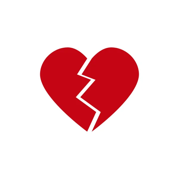 Corazón Roto Vector Abstracto — Vector de stock
