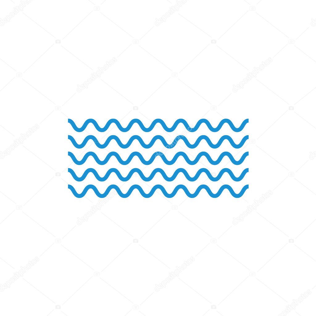 Wave icon vector . Vector abstract background
