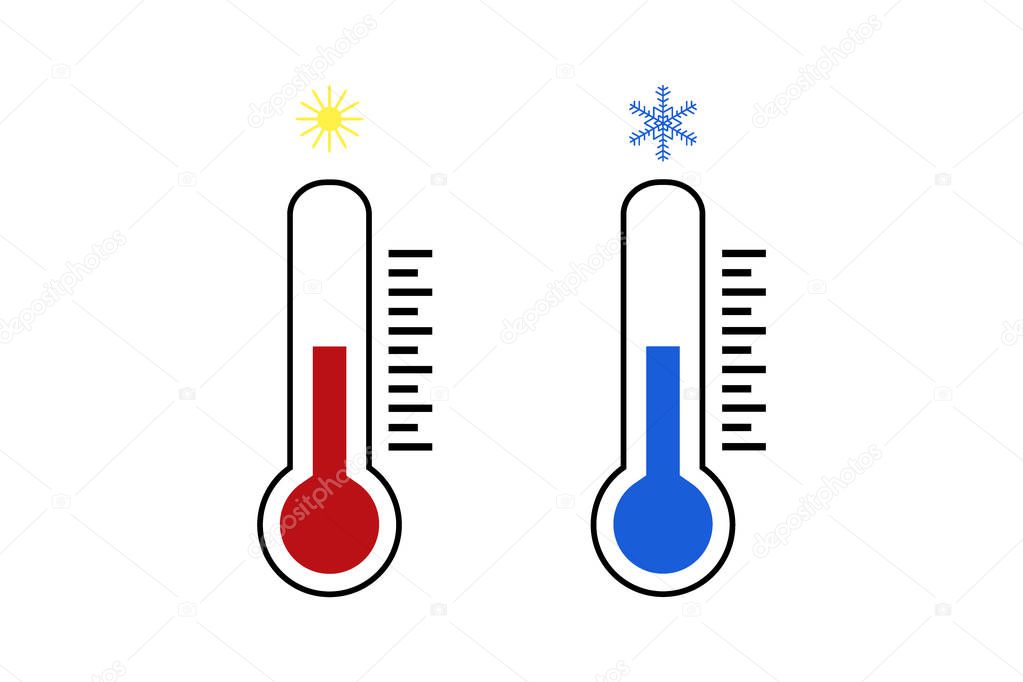 Thermometer vector icon abstract