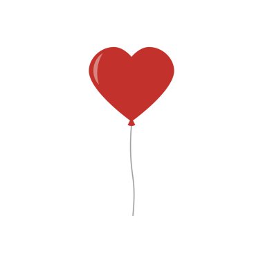 Kırmızı balonlar içinde izole beyaz geçmiş. Kalp balon