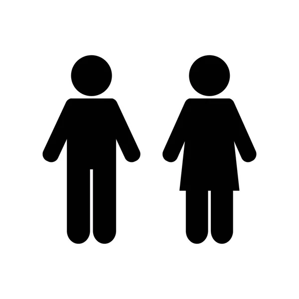 Man Wanita Ikon Vektor Ikon Gender - Stok Vektor