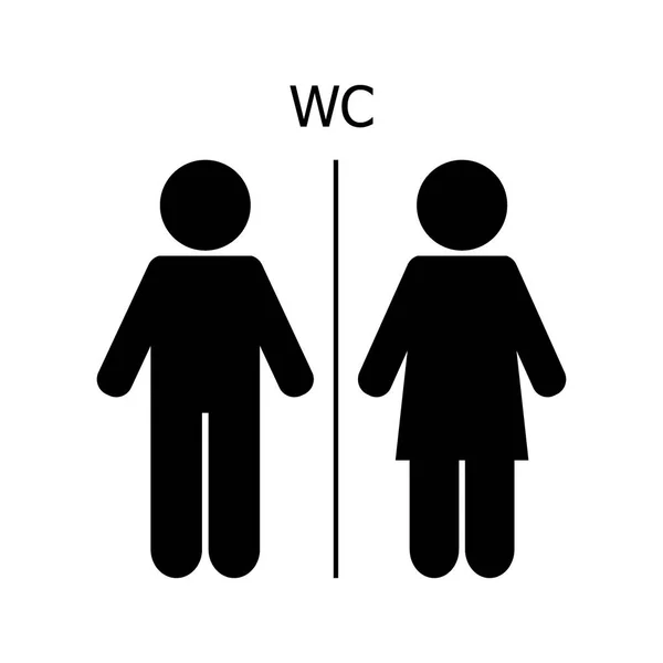 トイレ記号アイコン のシンボル 女性と男性のアイコン — ストックベクタ