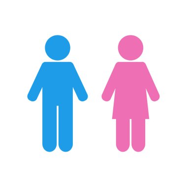 Adam, kadın vektör simgesi. Cinsiyet simgesi. İki kişi. İnsan grubu işareti