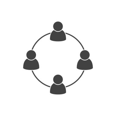 Toplantı vektörü simgesi. Sosyal ağ. Iletişim. Takım Tartışması