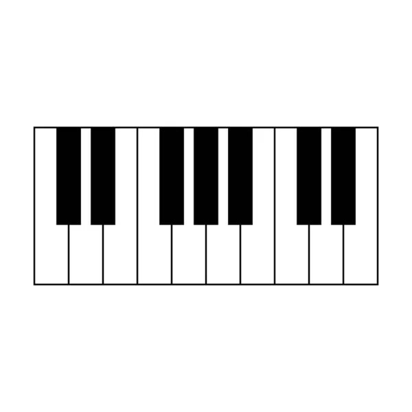 Icône Clavier Piano Icône Vectorielle Pour Piano Clavier Synthétiseur — Image vectorielle