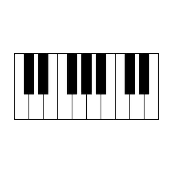 Klaviertastatur Symbol Klaviervektorsymbol Synthesizertastatur — Stockvektor