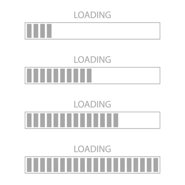 Pictogram Voor Het Laden Van Balk Balk Voortgangs Vector Pictogram — Stockvector