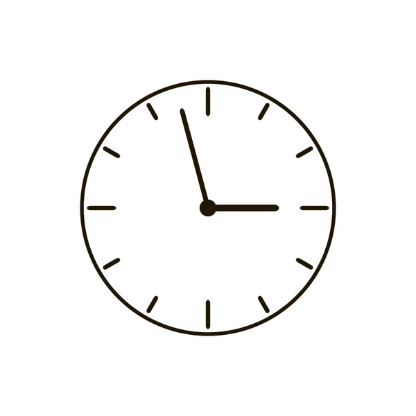 Uhr Vektor Symbol Vektorillustration — Stockvektor