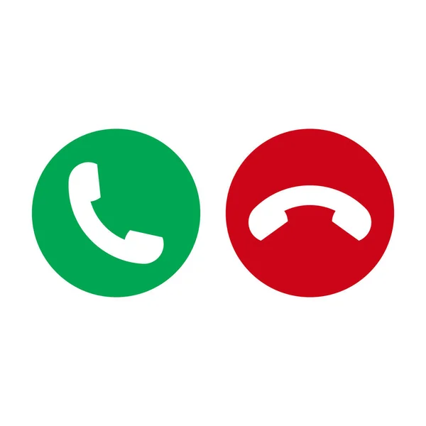 Telefon vektör simgesi. Kabul et ve Reddet sembolü. Ahize simgesi
