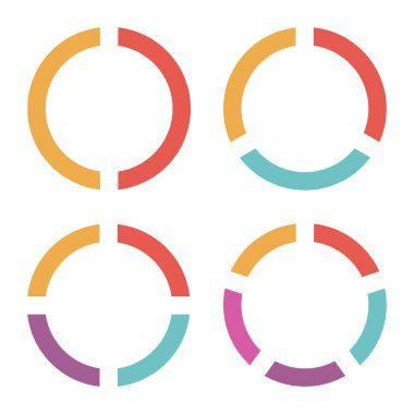 Vektör çember okları bilgisi. Vektör iş şablonu. Dairesel diyagram. İş konsepti