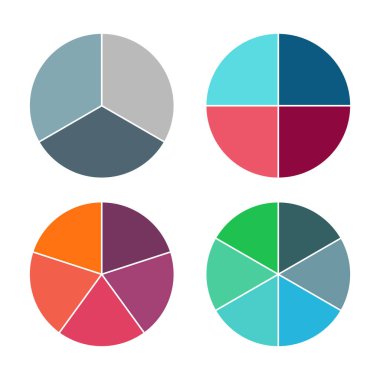 Vektör çember okları bilgisi. Vektör iş şablonu. Dairesel diyagram. İş konsepti