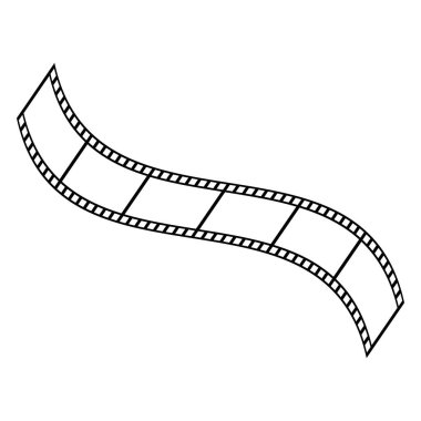 Film şeridi vektör simgesi. Tasarım vektörü illüstrasyonu