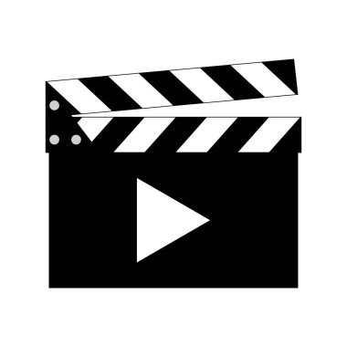 Film alkışlayıcı vektör simgesi. Vektör illüstrasyonu