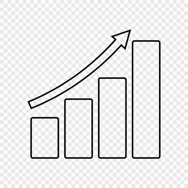 Граф Роста Инфографика Значок Вектора Диаграммы — стоковый вектор