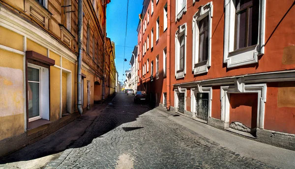 Panorama Repin Street Isla Vasilievsky San Petersburgo — Foto de Stock