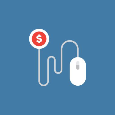 PPC düz simgesi, vektör çizim 