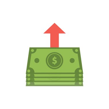 Para akışı düz kutsal kişilerin resmi, vektör çizim 