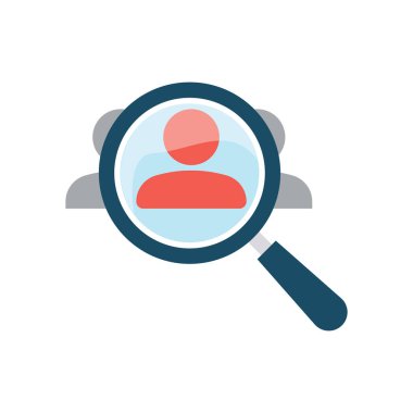 İşe Alım düz simgesi, vektör çizim 