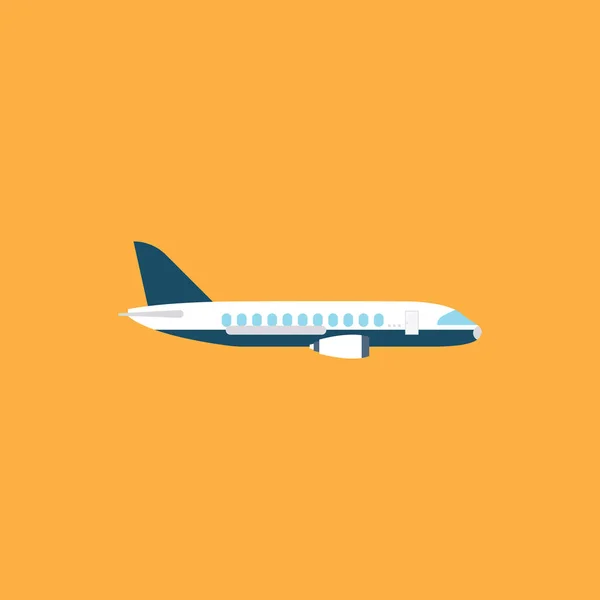 Ikona Samolotu Płaska Ilustracja Wektora — Wektor stockowy