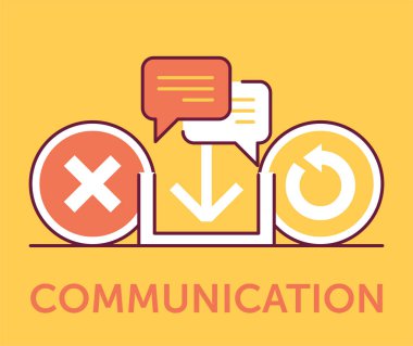 İletişim simgeler, vektör çizim 