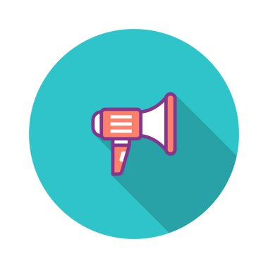 Reklam düz simgesi, vektör çizim 