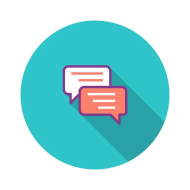 Yorum düz simgesi, vektör çizim 